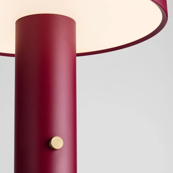 Nova Luce Červená kovová stojací LED lampa Noelia 142 cm
