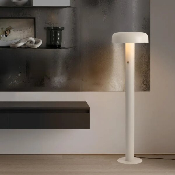 Nova Luce Krémová kovová stojací LED lampa Noelia 142 cm