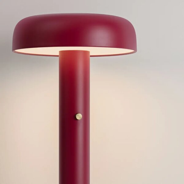 Nova Luce Červená kovová stojací LED lampa Noelia 142 cm