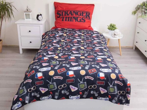 Jerry Fabrics Povlečení Stranger Things Upside Down 140x200, 70x90 cm