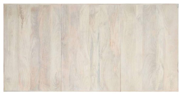 Jídelní stůl bílý 200 x 100 x 75 cm masivní mangovníkové dřevo 247428