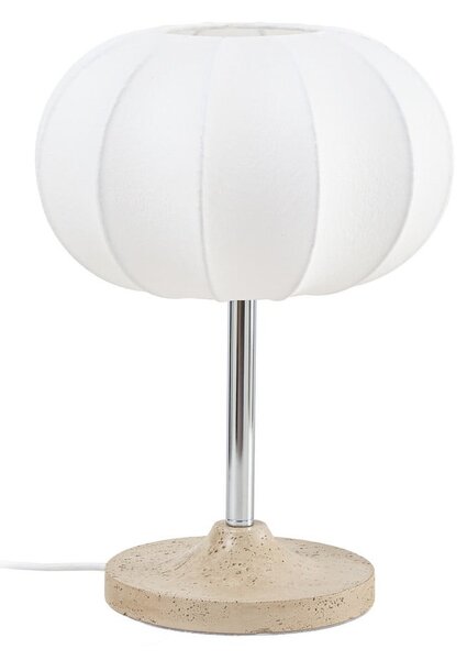 Stolní lampa NOLA, Elovie, Bílá, Obývací pokoj, Tkanina / Textil, Skandinávský