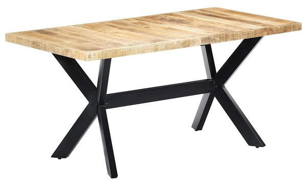 Jídelní stůl 160 x 80 x 75 cm masivní hrubé mangovníkové dřevo 247433