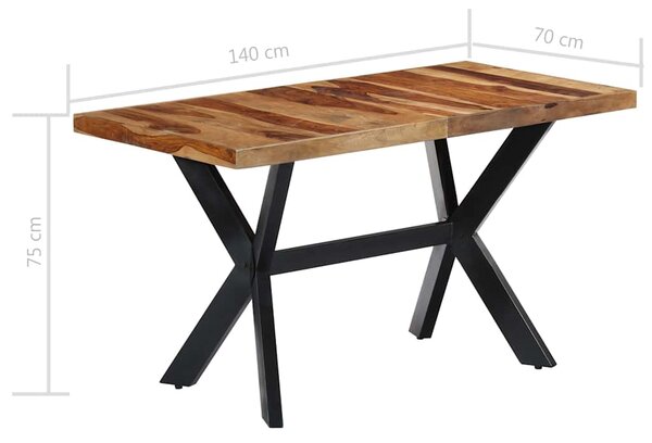Jídelní stůl 140 x 70 x 75 cm masivní akáciové dřevo 247440