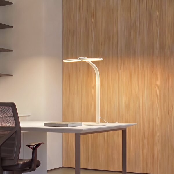 Stolní lampa Arcchio, Fynnon, stmívatelné, Bílá, Pracovna, Kov, Moderní