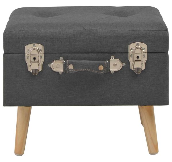 Stolička s úložným prostorem 40 cm tmavě šedá textil 247520