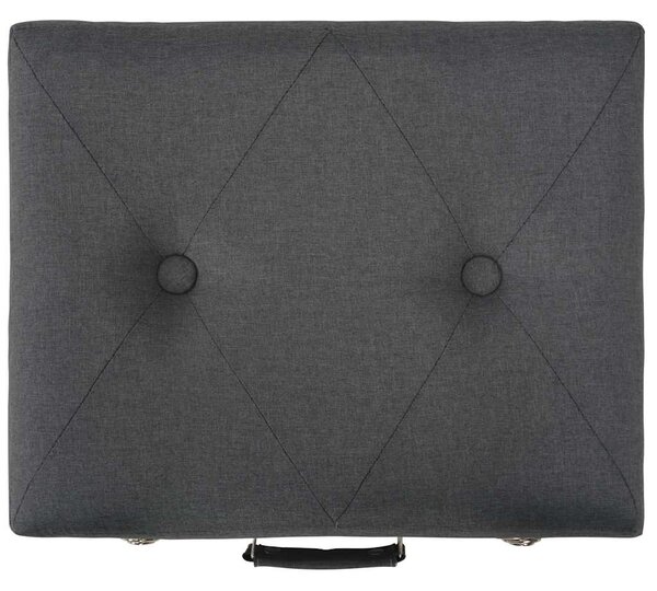 Stolička s úložným prostorem 40 cm tmavě šedá textil 247520