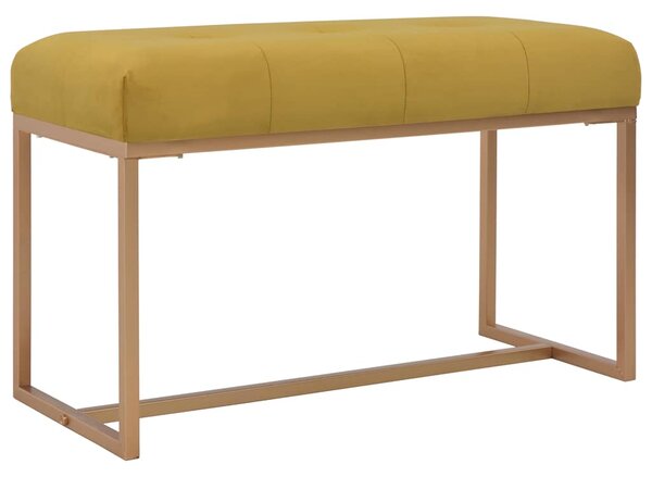 Lavice 80 cm hořčicová sametová 247556
