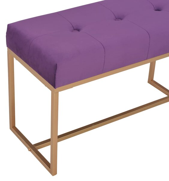 Lavice 80 cm fialová sametová 247557