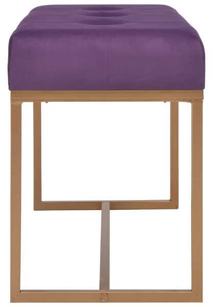 Lavice 80 cm fialová sametová 247557