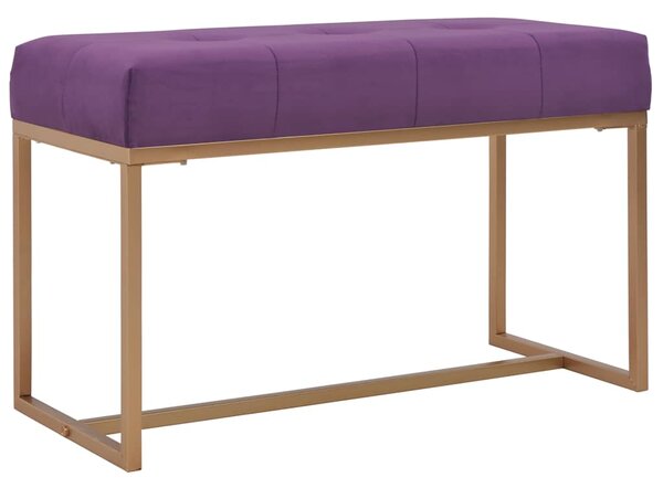 Lavice 80 cm fialová sametová 247557