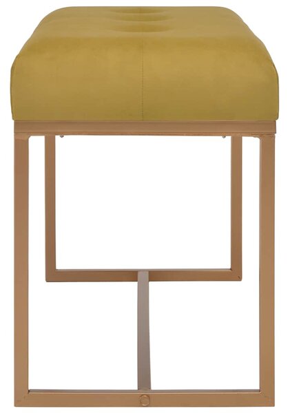 Lavice 80 cm hořčicová sametová 247556