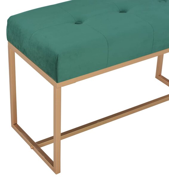Lavice 80 cm zelená sametová 247555