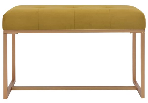 Lavice 80 cm hořčicová sametová 247556
