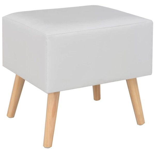Noční stolky 2 ks bílé 40 x 35 x 40 cm umělá kůže 276380