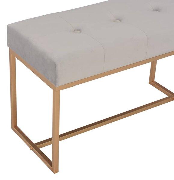 Lavice 80 cm šedá sametová 247558