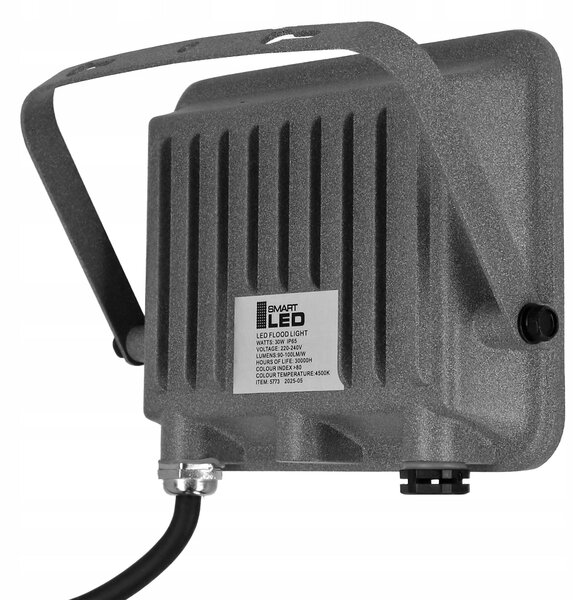 LED reflektor 30 W, IP65, neutrální bílá, úhel 120°, 14 × 11 × 3 cm