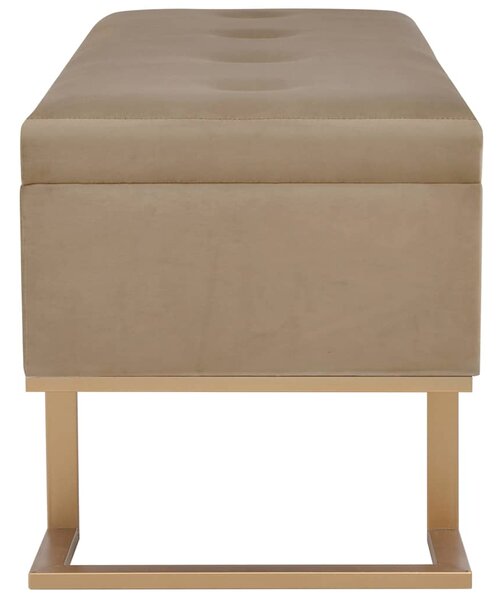 Lavice s úložným prostorem 105 cm béžová samet 247574