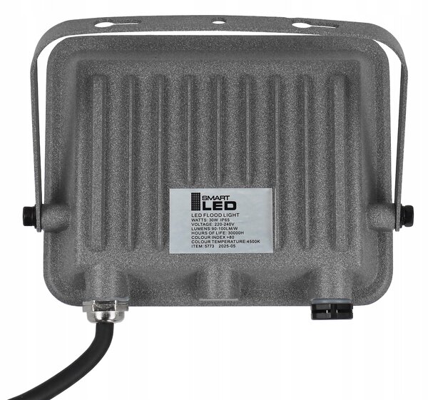 LED reflektor 30 W, IP65, neutrální bílá, úhel 120°, 14 × 11 × 3 cm