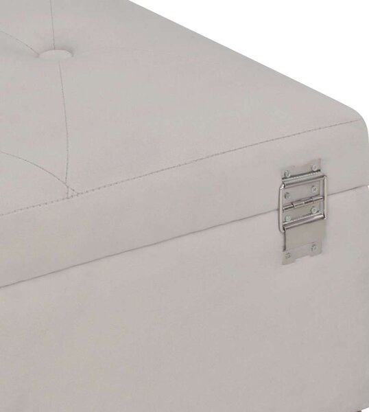 Lavice s úložným prostorem 105 cm šedá samet 247573