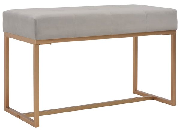 Lavice 80 cm šedá sametová 247558