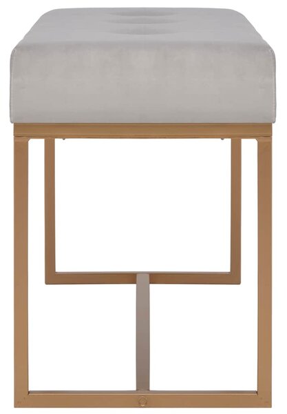 Lavice 80 cm šedá sametová 247558