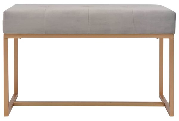 Lavice 80 cm šedá sametová 247558
