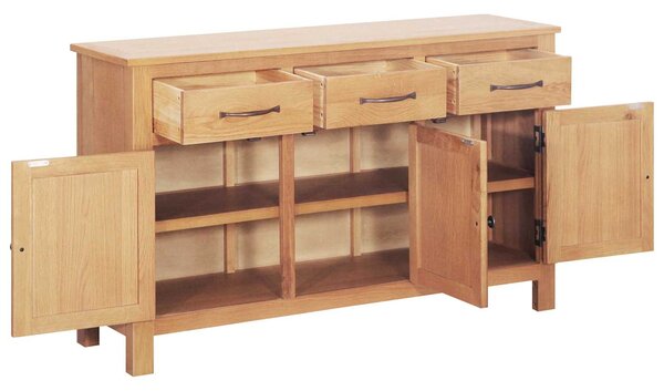 Servírovací skříň Hnědá 112 x 33.5 x 70 cm Pevné dubové dřevo 247598