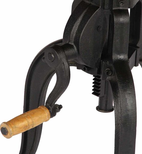 Odkládací stolek 45 x (45–62) cm recyklované dřevo a litina 247588