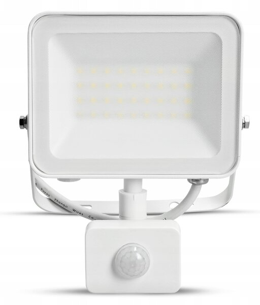 LED reflektor 30 W, 2700 lm, IP65, neutrální bílá, úhel 120°, 19 × 15,5 × 3 cm