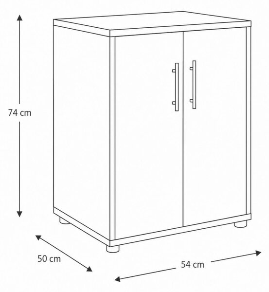 SKŘÍŇ NA ŠANONY, antracitová, šedá, 54/74/50 cm MID.YOU - Online Only kancelářský nábytek, Online Only