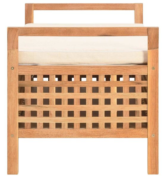 Úložná lavice 93 x 49 x 49 cm masivní ořechové dřevo 247608