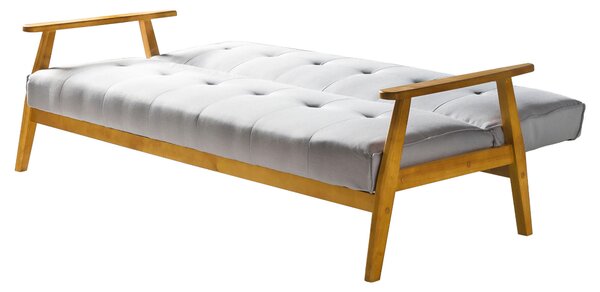 ROZKLÁDACÍ POHOVKA, dřevo, textil, přírodní barvy, světle šedá Livetastic - Rozkládací pohovky, Online Only