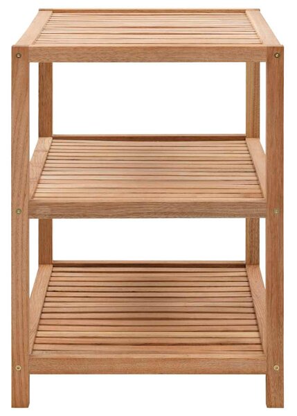 Koupelnový regál masivní ořechové dřevo 64 x 40 x 55 cm 247606