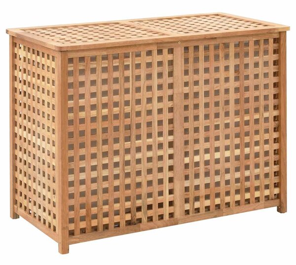 Koš na prádlo 87,5 x 46 x 67 cm masivní ořechové dřevo 247604