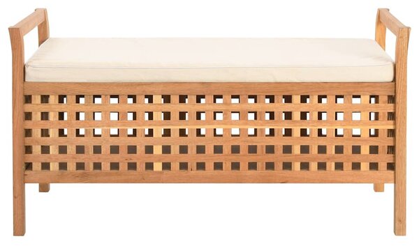 Úložná lavice 93 x 49 x 49 cm masivní ořechové dřevo 247608