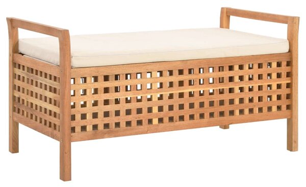 Úložná lavice 93 x 49 x 49 cm masivní ořechové dřevo 247608