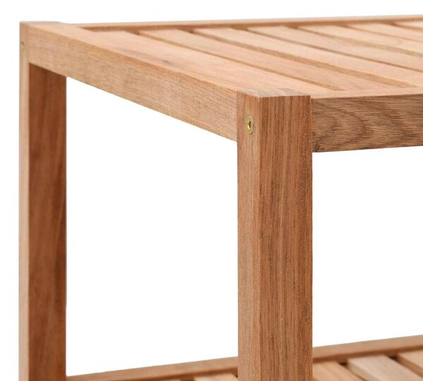 Koupelnový regál masivní ořechové dřevo 64 x 40 x 55 cm 247606
