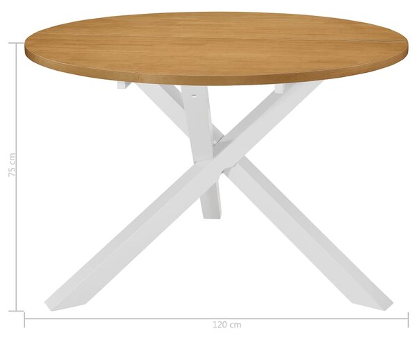 Jídelní stůl bílý 120 x 75 cm MDF 247631