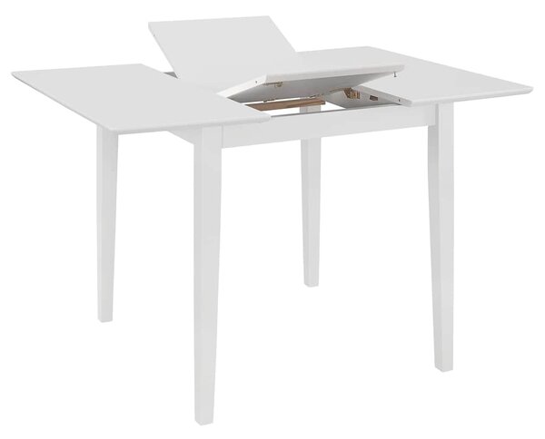 Rozkládací jídelní stůl bílý (80–120) x 80 x 74 cm MDF 247626