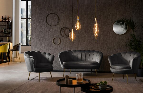 DVOUMÍSTNÁ POHOVKA, textil, černá Livetastic - Pohovky, Online Only