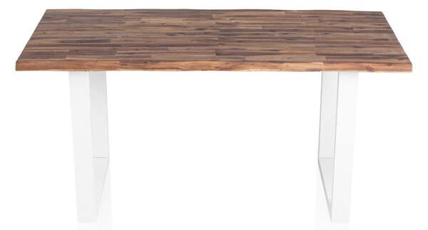JÍDELNÍ STŮL, přírodní barvy, bílá, 140/80/75 cm MID.YOU - Jídelní stoly, Online Only