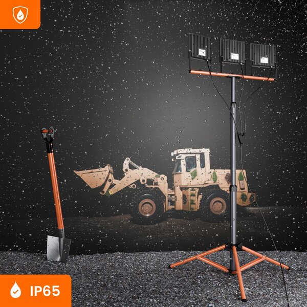Solární LED reflektor 100 W, 33000 lm, neutrální bílá, IP65