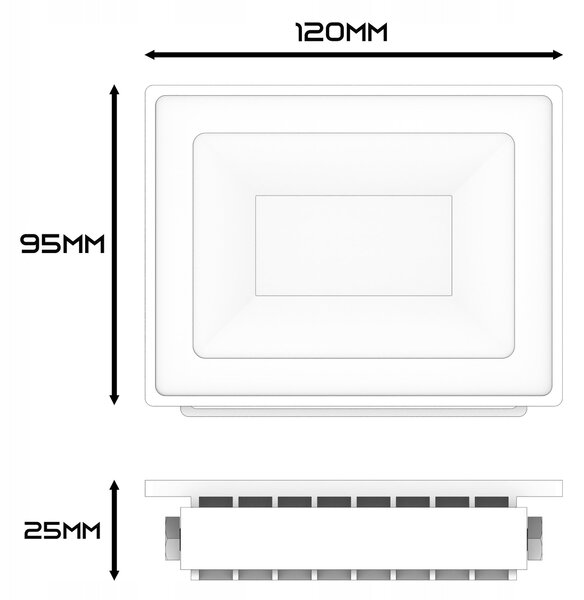 LED reflektor 20 W, 4500 K, IP65, úhel 120°