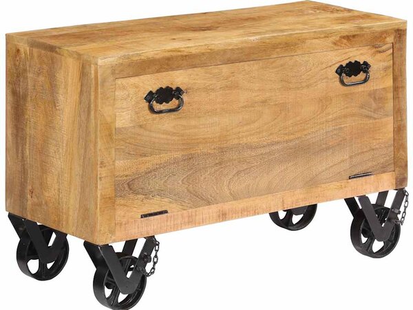 Botník 86 x 35 x 55 cm masivní mangovníkové dřevo 247658