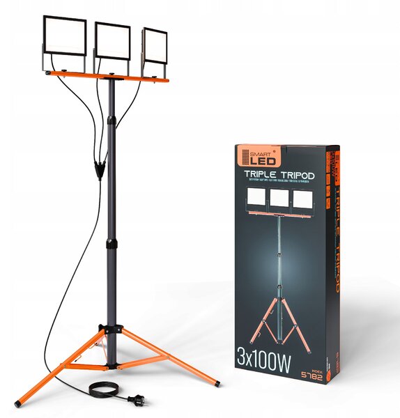 Solární LED reflektor 100 W, 33000 lm, neutrální bílá, IP65