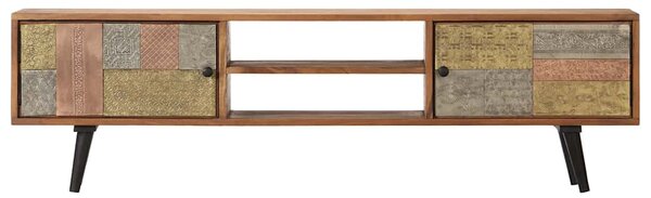 TV stolek 140 x 30 x 40 cm masivní akáciové dřevo 247682