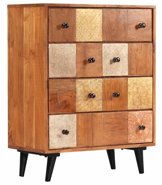 Komoda se zásuvkami 60 x 30 x 75 cm masivní akáciové dřevo 247681