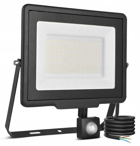 LED reflektor 100 W, 4500 K, IP65, úhel 120°, 24 × 23 × 3 cm
