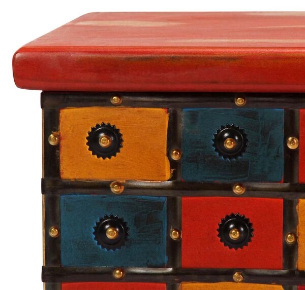 Úložný box červený 110 x 40 x 40 cm masivní akáciové dřevo 247669